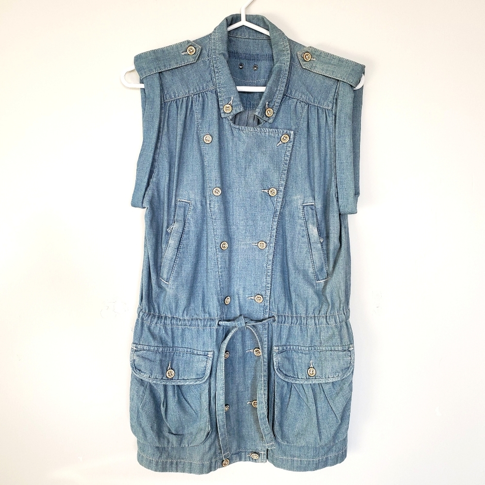 Vintage FCUK Denim Drawstring Vest